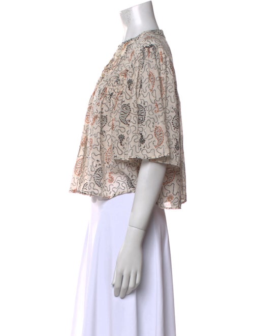 Étoile Isabel Marant Printed Crew Neck Crop Top