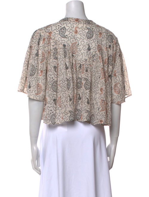 Étoile Isabel Marant Printed Crew Neck Crop Top