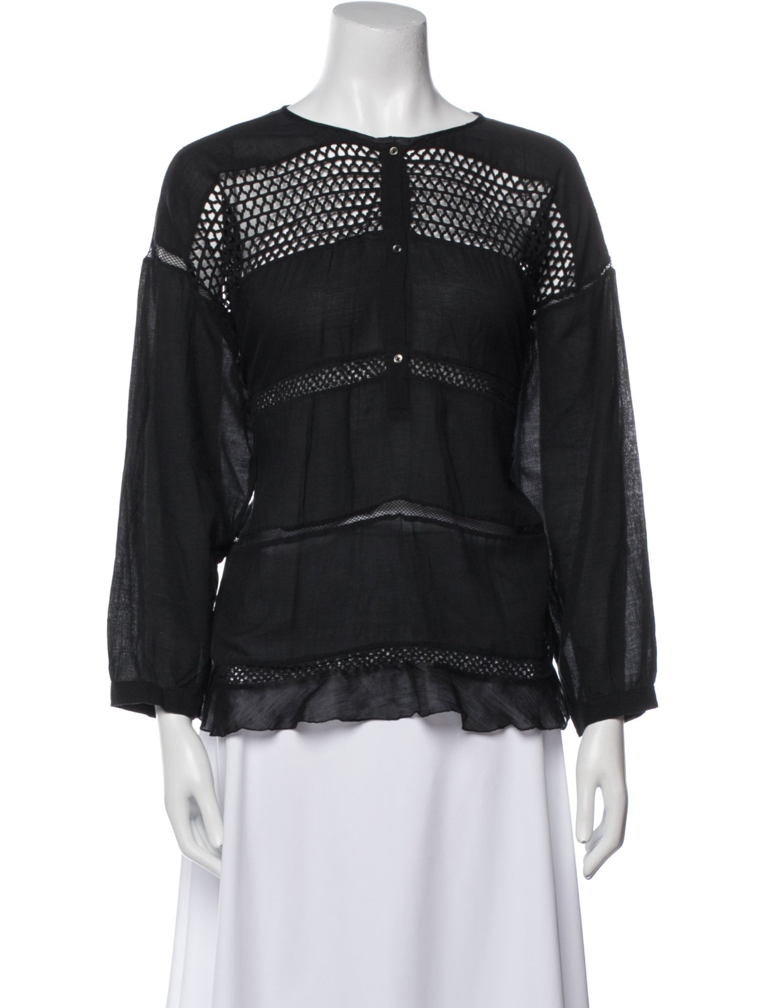 Étoile Isabel Marant Crew Neck Long Sleeve Blouse