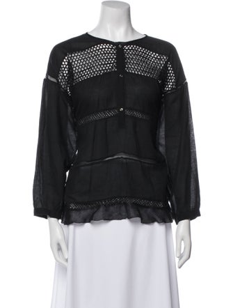 Étoile Isabel Marant Crew Neck Long Sleeve Blouse