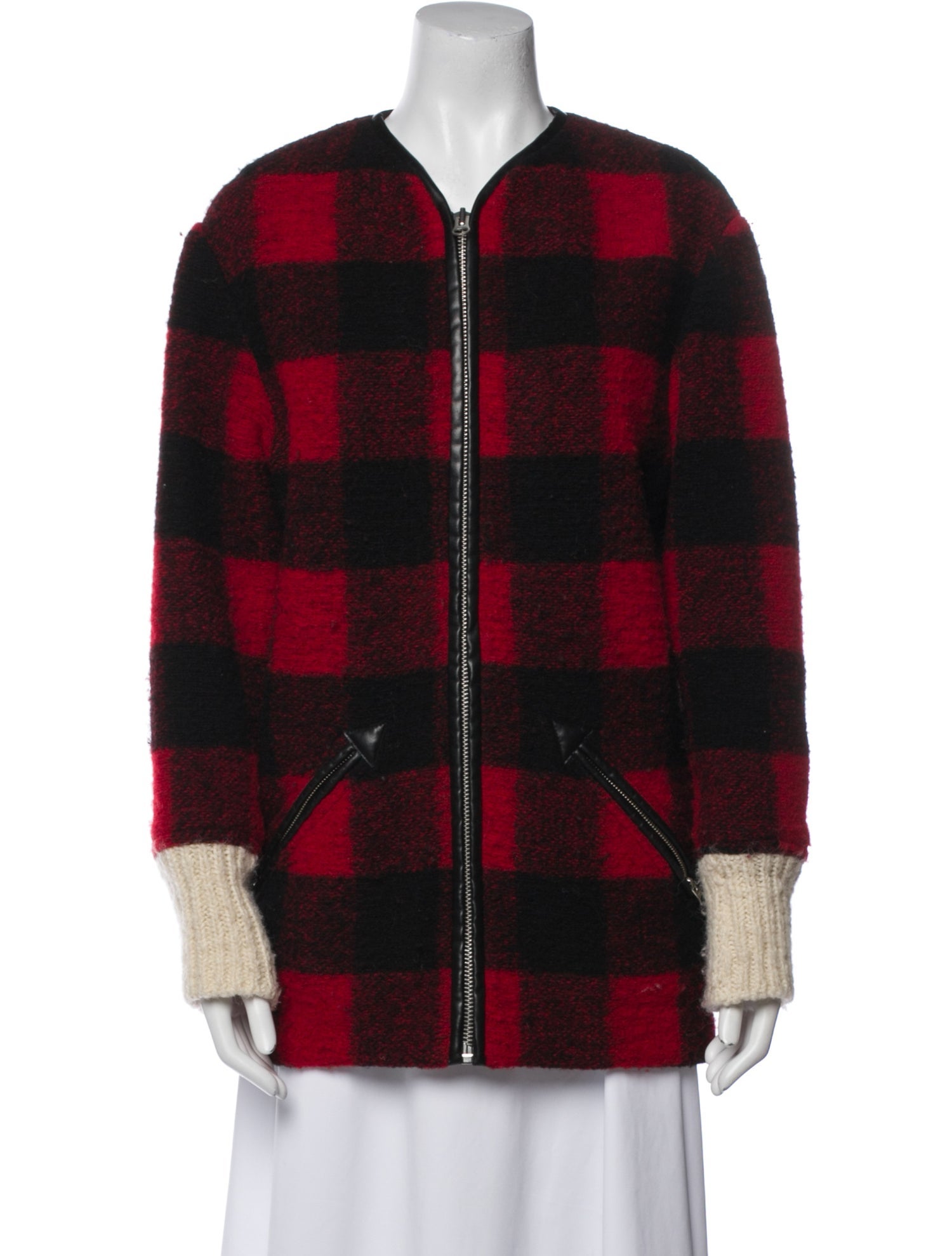 Étoile Isabel Marant Wool Plaid Print Jacket