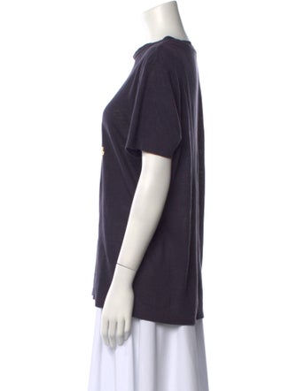 Isabel Marant Linen Graphic Print T-Shirt