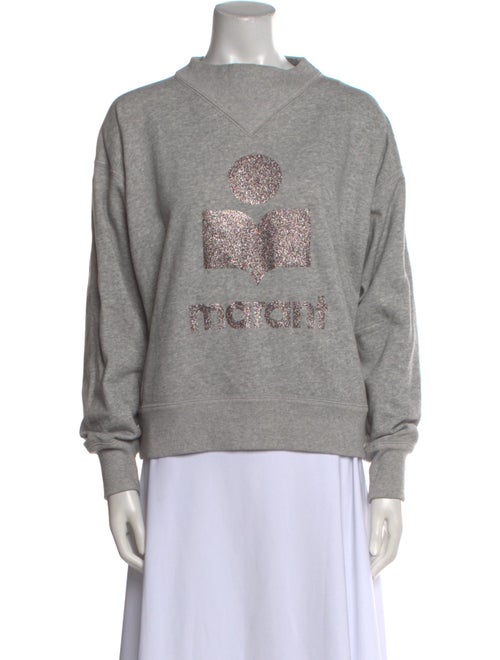 Étoile Isabel Marant Graphic Print Mock Neck Sweatshirt