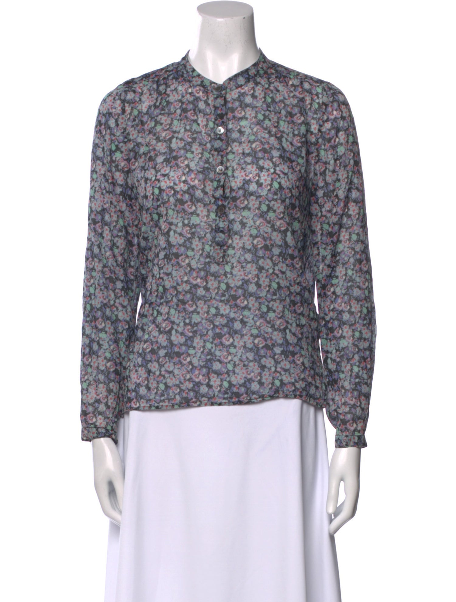 Étoile Isabel Marant Floral Print Crew Neck Blouse