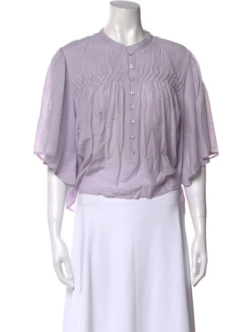 Étoile Isabel Marant Mock Neck Short Sleeve Crop Top