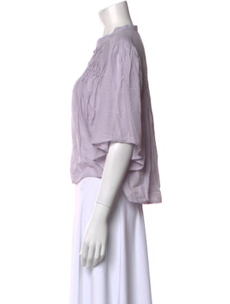 Étoile Isabel Marant Mock Neck Short Sleeve Crop Top