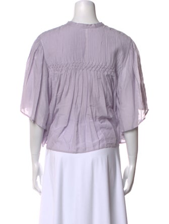 Étoile Isabel Marant Mock Neck Short Sleeve Crop Top