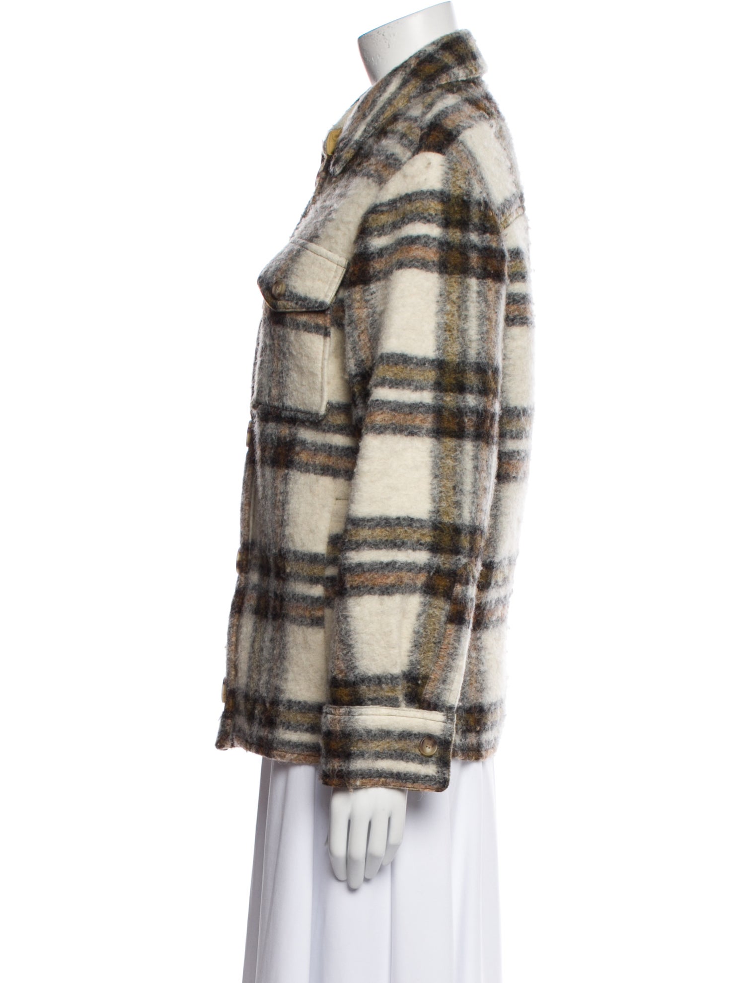Étoile Isabel Marant Wool Plaid Print Jacket