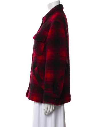 Étoile Isabel Marant Wool Plaid Print Utility Jacket