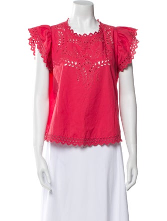 Étoile Isabel Marant Crew Neck Short Sleeve Blouse
