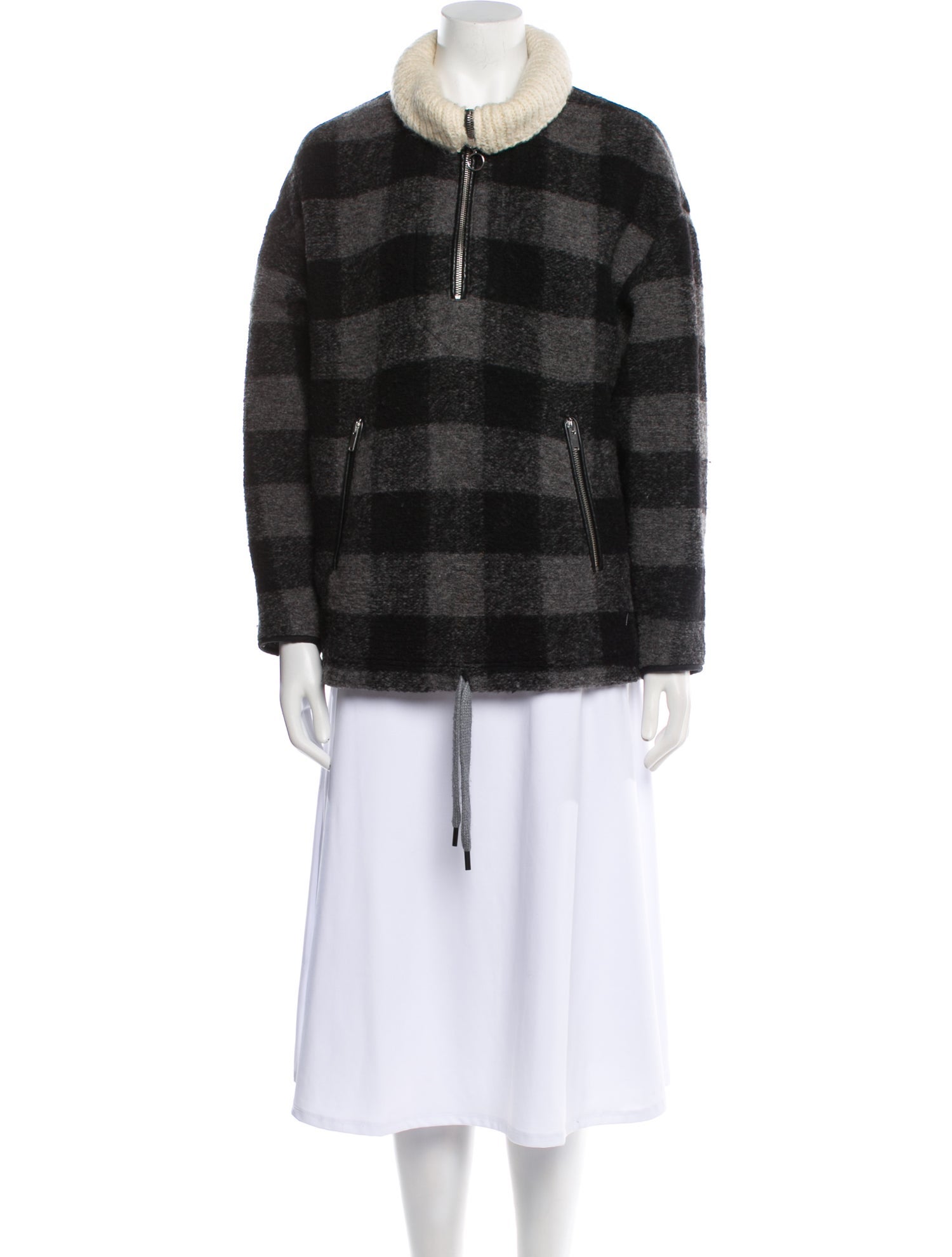 Étoile Isabel Marant Wool Plaid Print Jacket