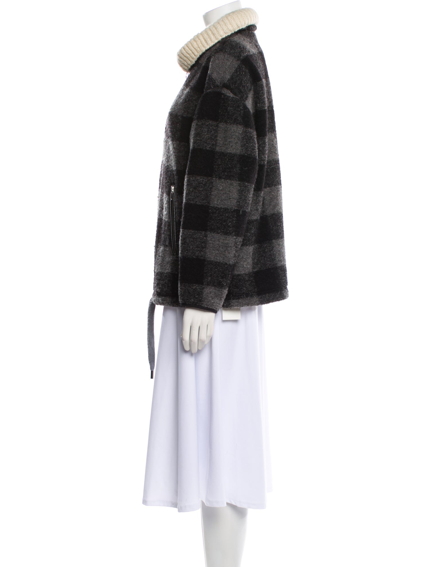 Étoile Isabel Marant Wool Plaid Print Jacket