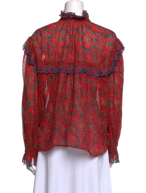 Étoile Isabel Marant Printed Mock Neck Blouse