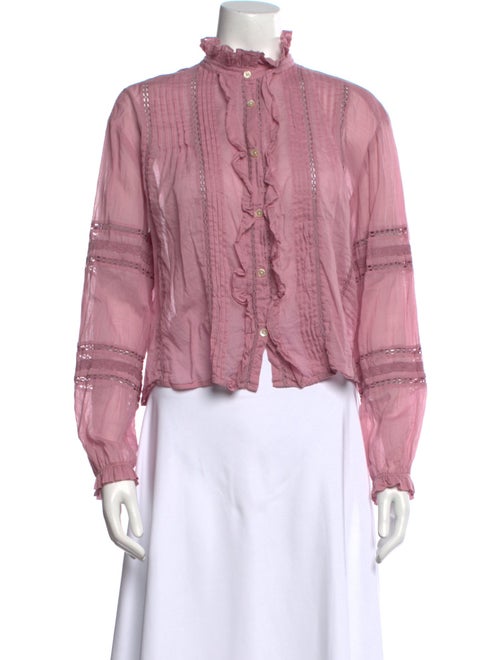 Étoile Isabel Marant Mock Neck Long Sleeve Blouse