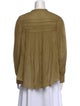 Étoile Isabel Marant Mock Neck Long Sleeve Button-Up Top