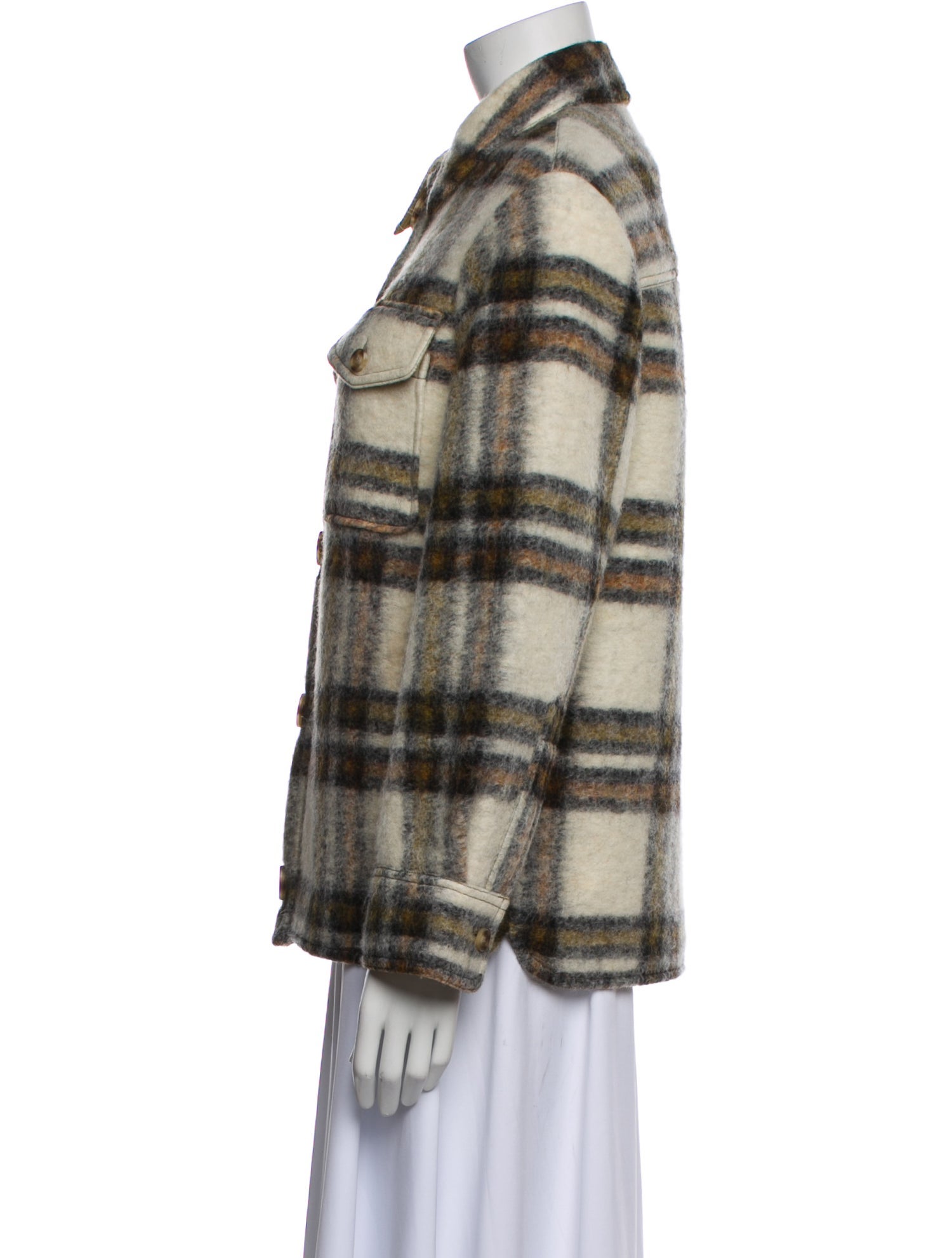 Étoile Isabel Marant Wool Plaid Print Jacket