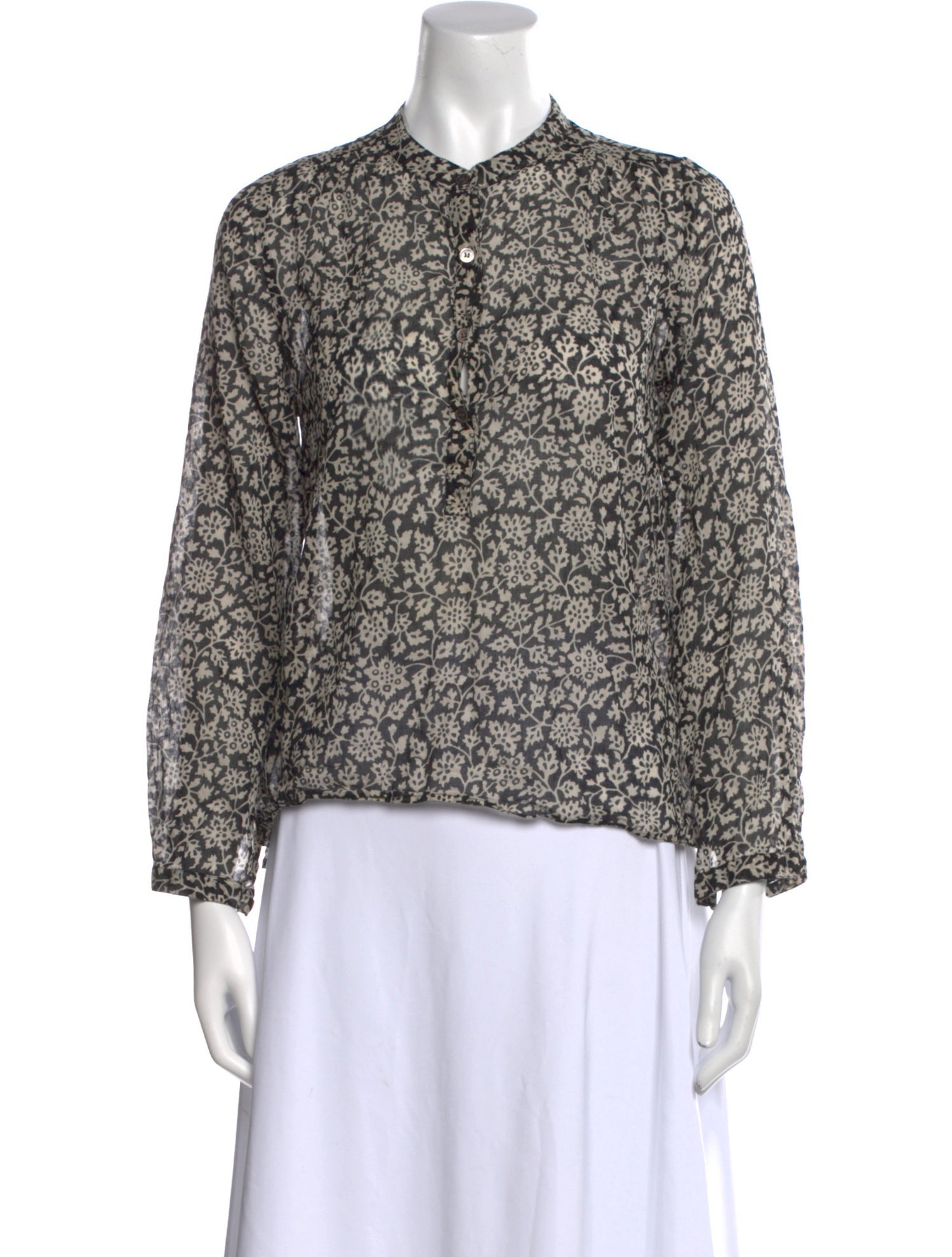 Étoile Isabel Marant Printed Mock Neck Blouse
