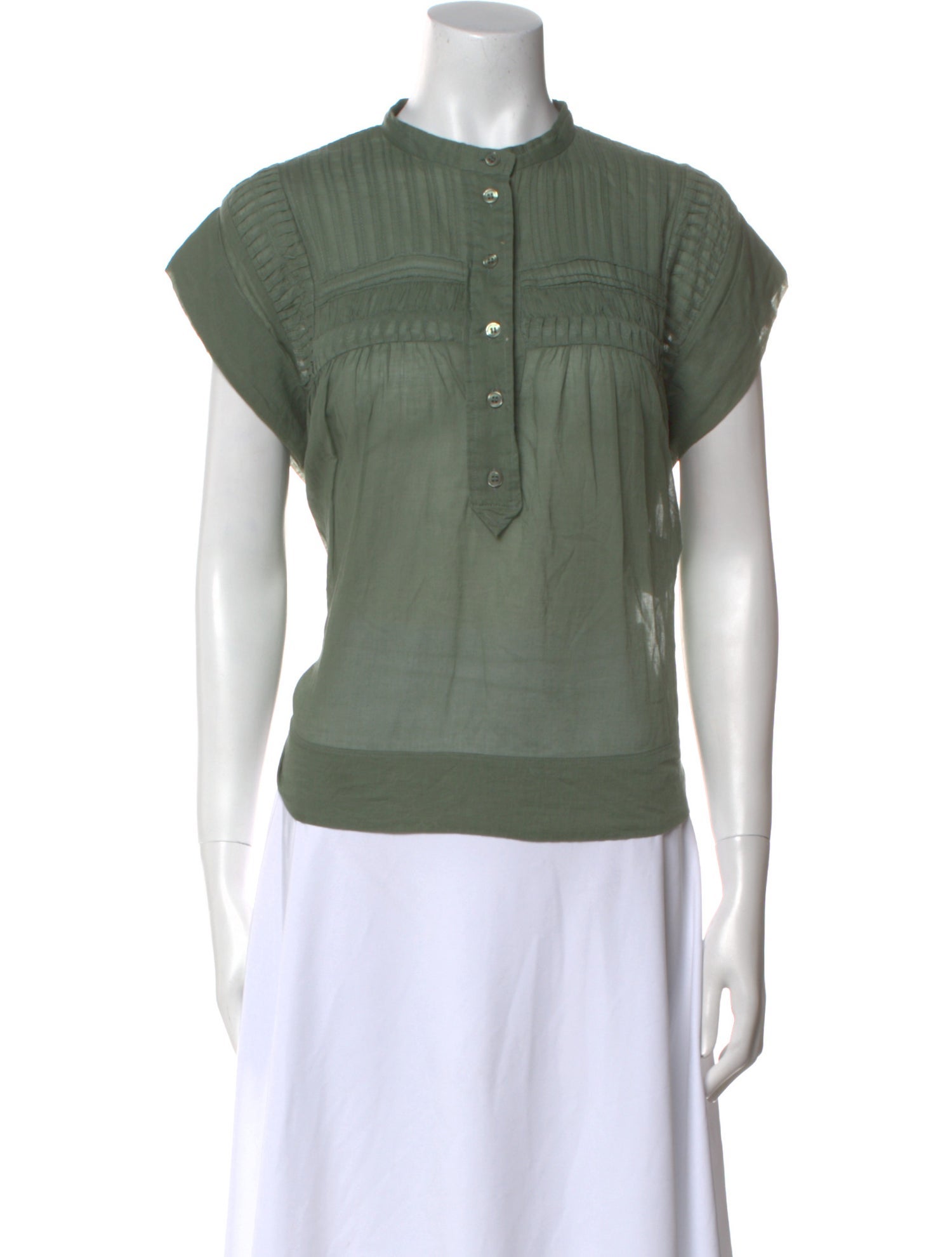 Étoile Isabel Marant Mock Neck Short Sleeve Top