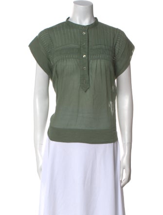 Étoile Isabel Marant Mock Neck Short Sleeve Top