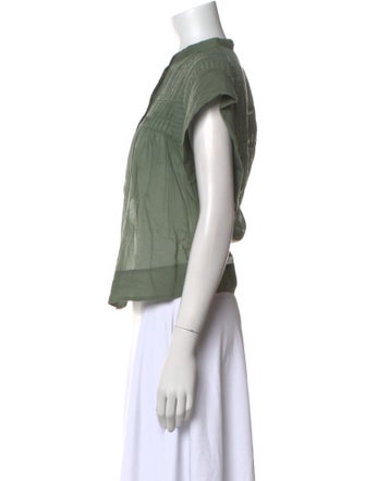Étoile Isabel Marant Mock Neck Short Sleeve Top