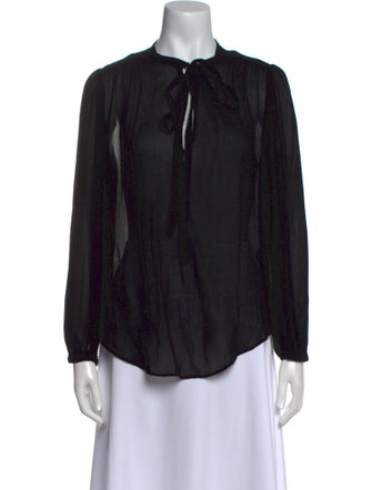 Étoile Isabel Marant Tie Neck Long Sleeve Blouse