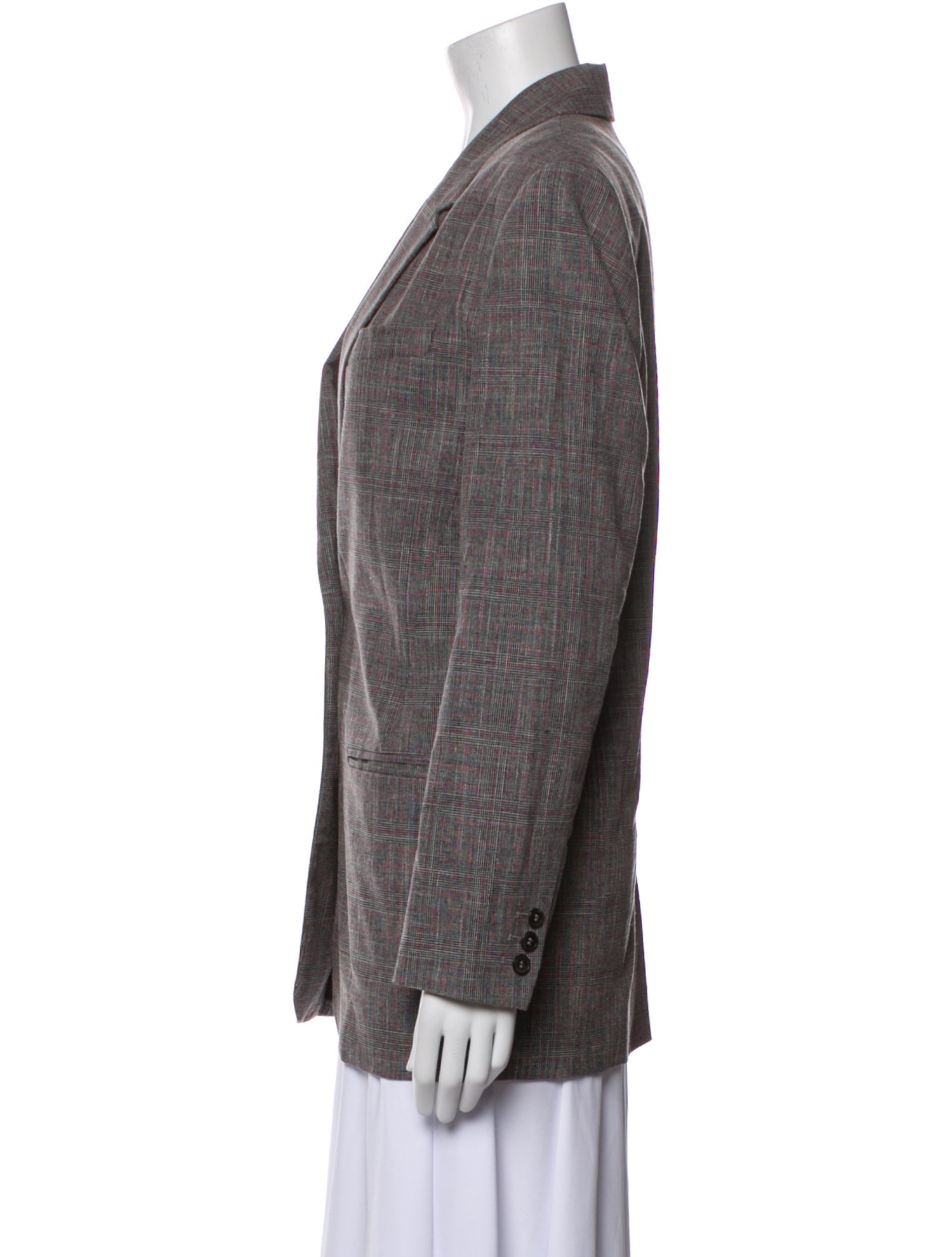 Étoile Isabel Marant Virgin Wool Plaid Print Blazer