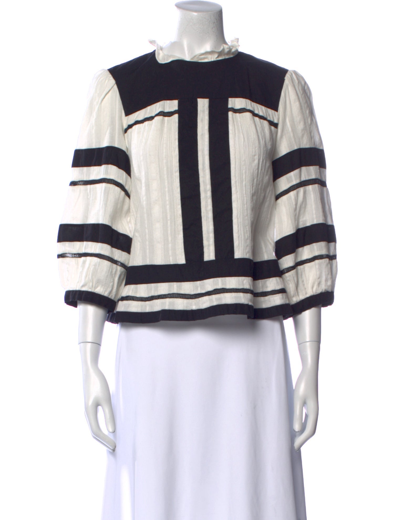 Étoile Isabel Marant Striped Mock Neck Crop Top