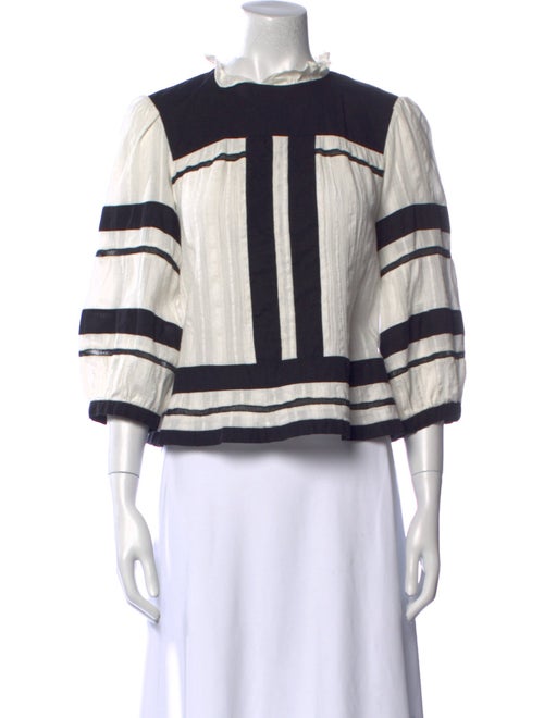 Étoile Isabel Marant Striped Mock Neck Crop Top