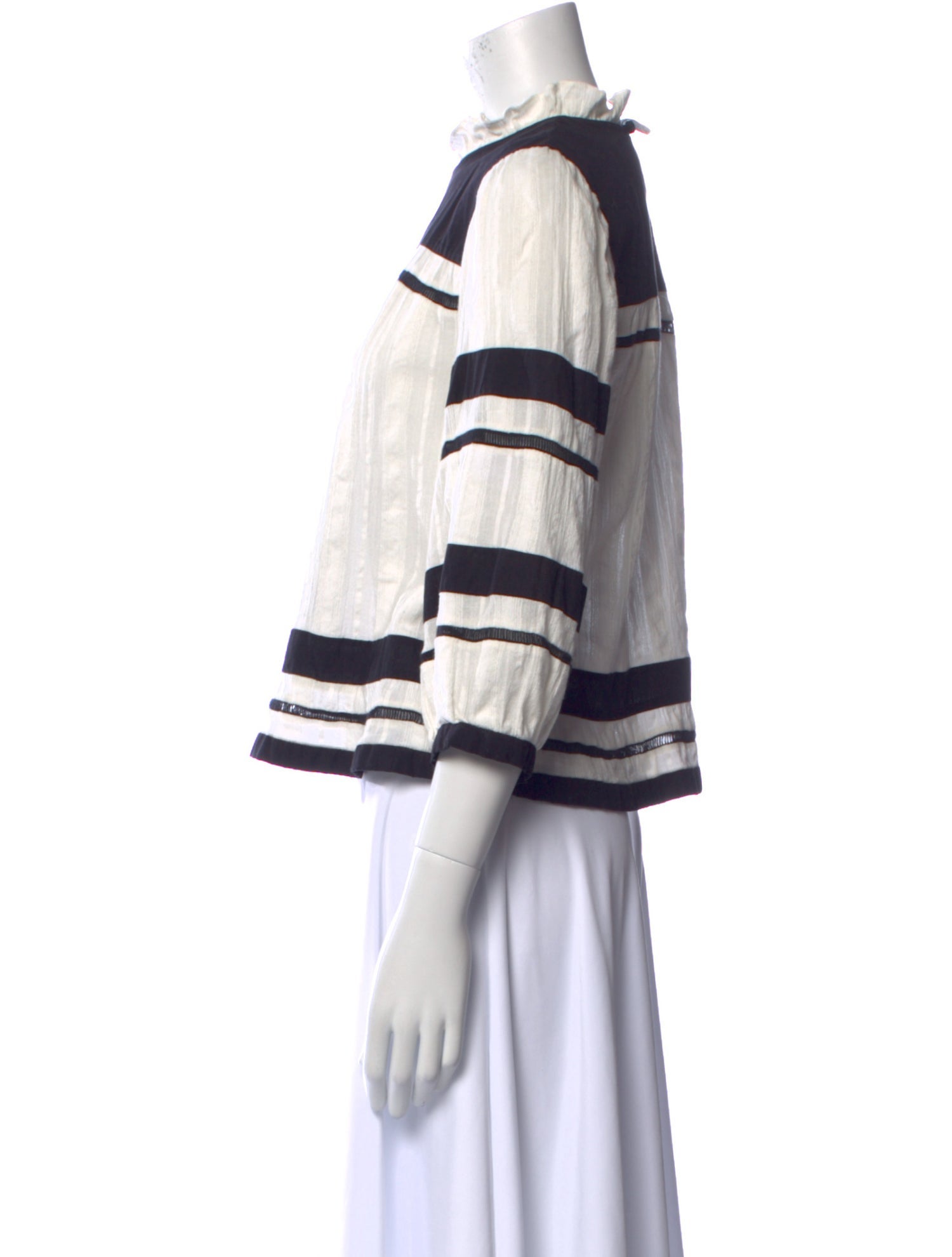 Étoile Isabel Marant Striped Mock Neck Crop Top