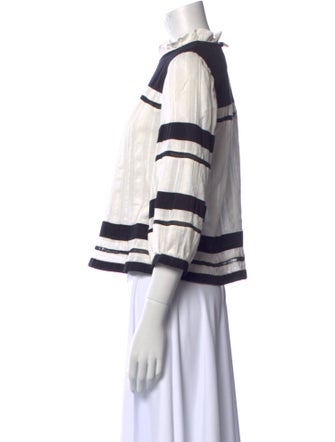 Étoile Isabel Marant Striped Mock Neck Crop Top