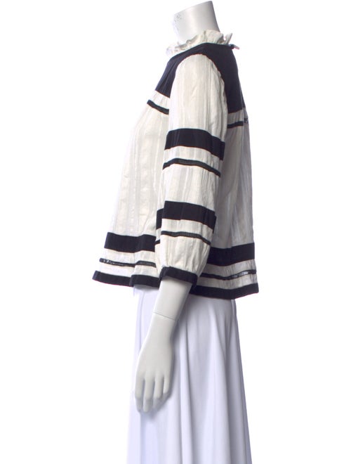 Étoile Isabel Marant Striped Mock Neck Crop Top