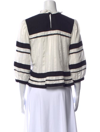 Étoile Isabel Marant Striped Mock Neck Crop Top