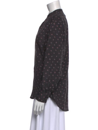 Étoile Isabel Marant Printed Long Sleeve Button-Up Top