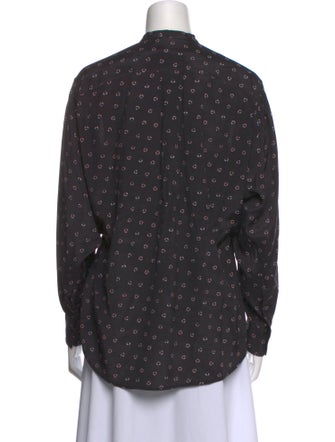 Étoile Isabel Marant Printed Long Sleeve Button-Up Top