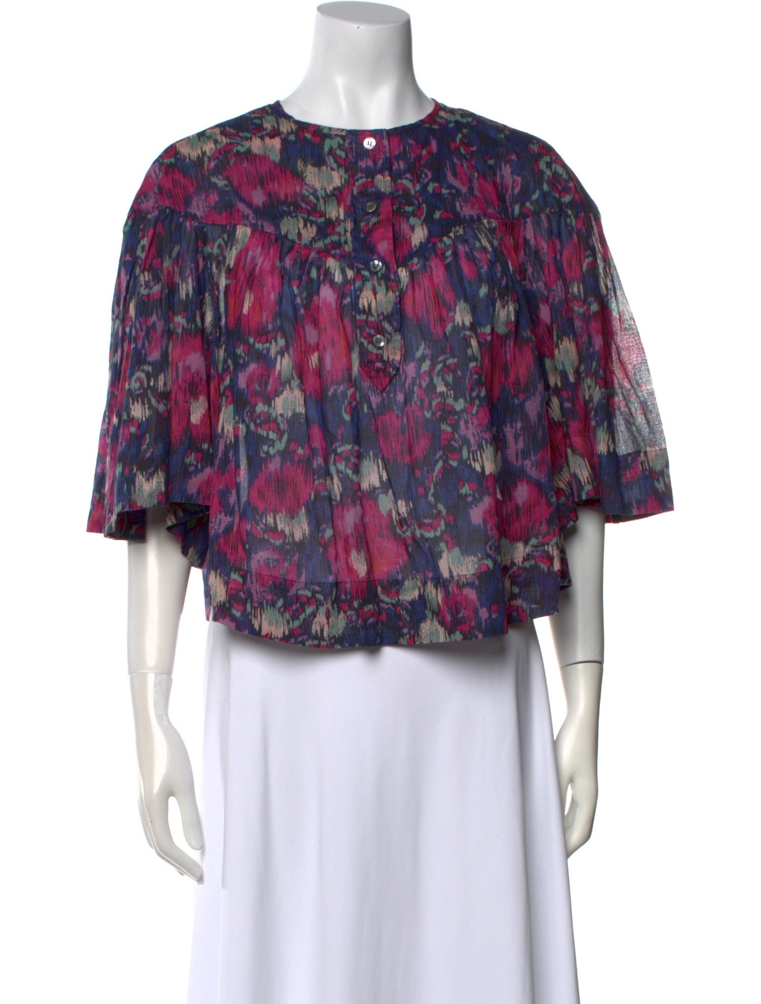 Étoile Isabel Marant Floral Print Crew Neck Blouse