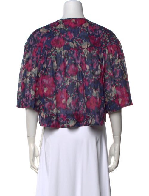 Étoile Isabel Marant Floral Print Crew Neck Blouse