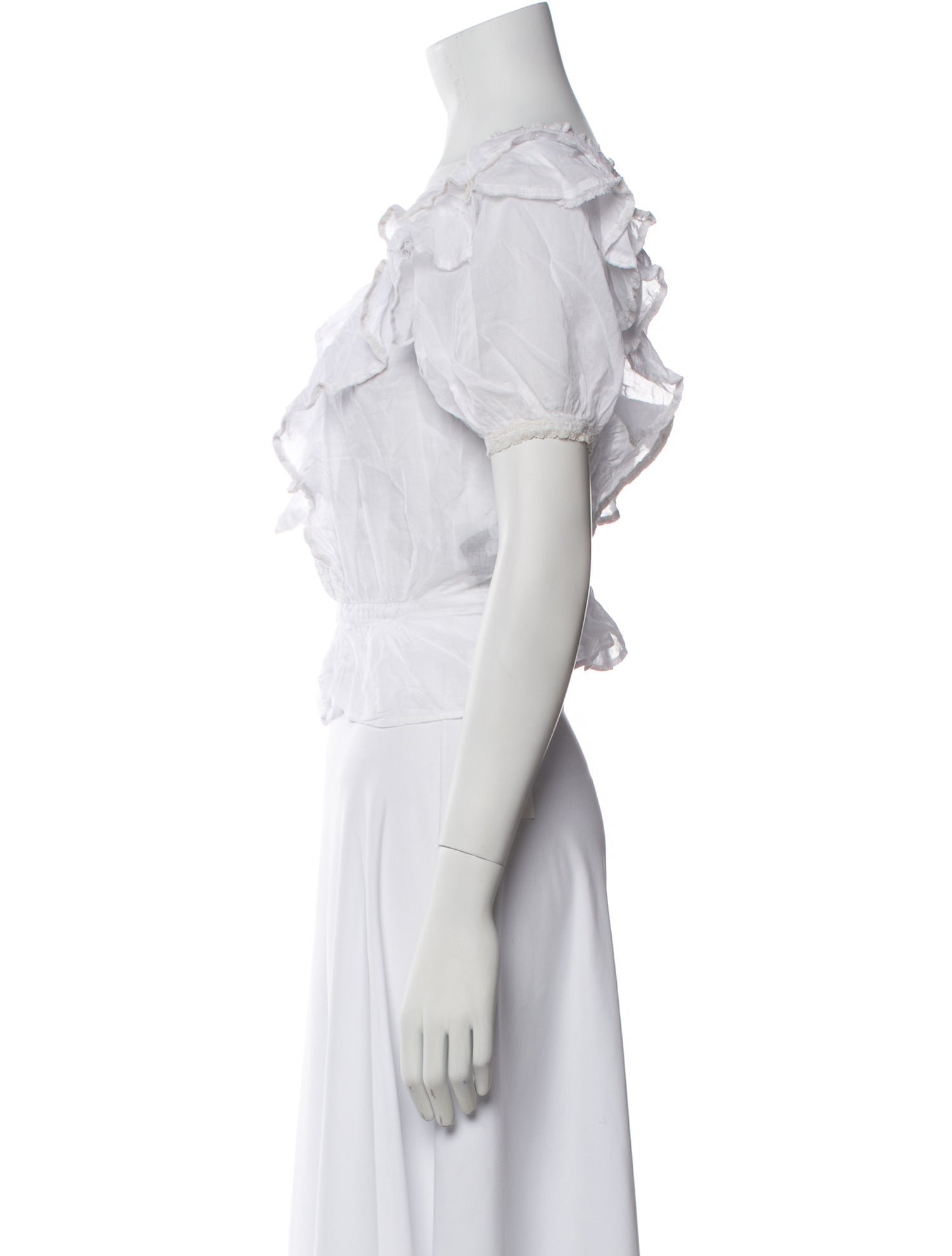 Étoile Isabel Marant Square Neckline Short Sleeve Crop Top