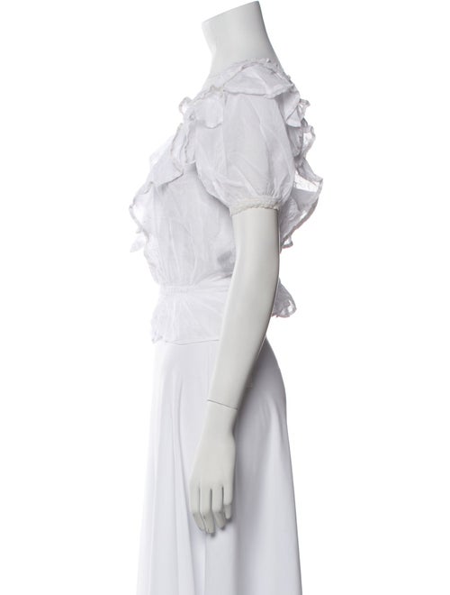 Étoile Isabel Marant Square Neckline Short Sleeve Crop Top