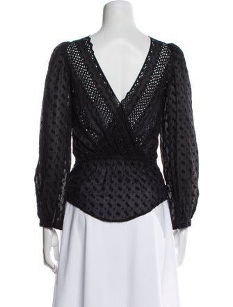 Étoile Isabel Marant Polka Dot Print Bateau Neckline Blouse