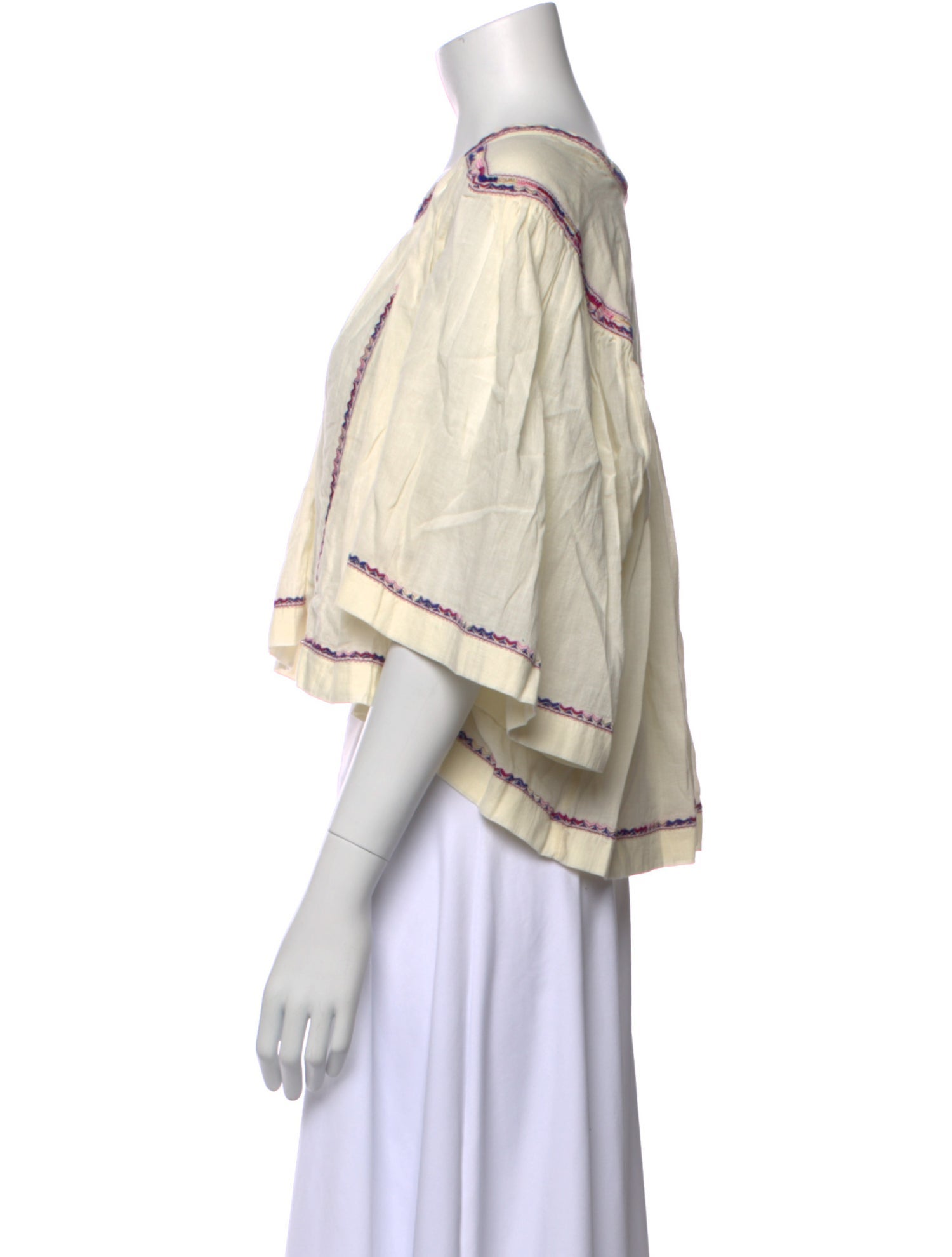 Étoile Isabel Marant Scoop Neck Three-Quarter Sleeve Crop Top w/ Tags