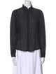 Étoile Isabel Marant Polka Dot Print Mock Neck Button-Up Top