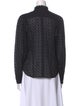 Étoile Isabel Marant Polka Dot Print Mock Neck Button-Up Top