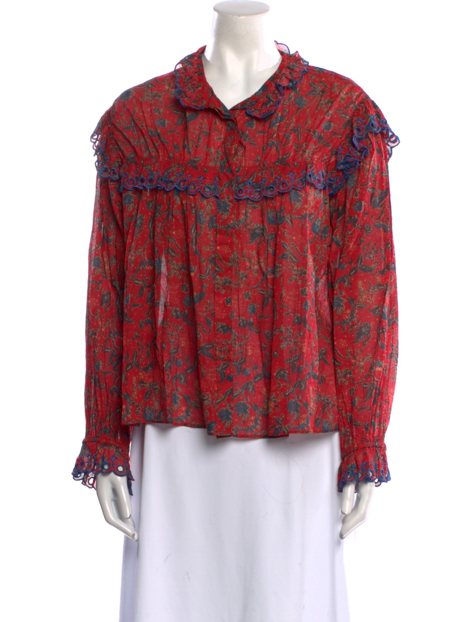 Étoile Isabel Marant Floral Print Cowl Neck Blouse w/ Tags