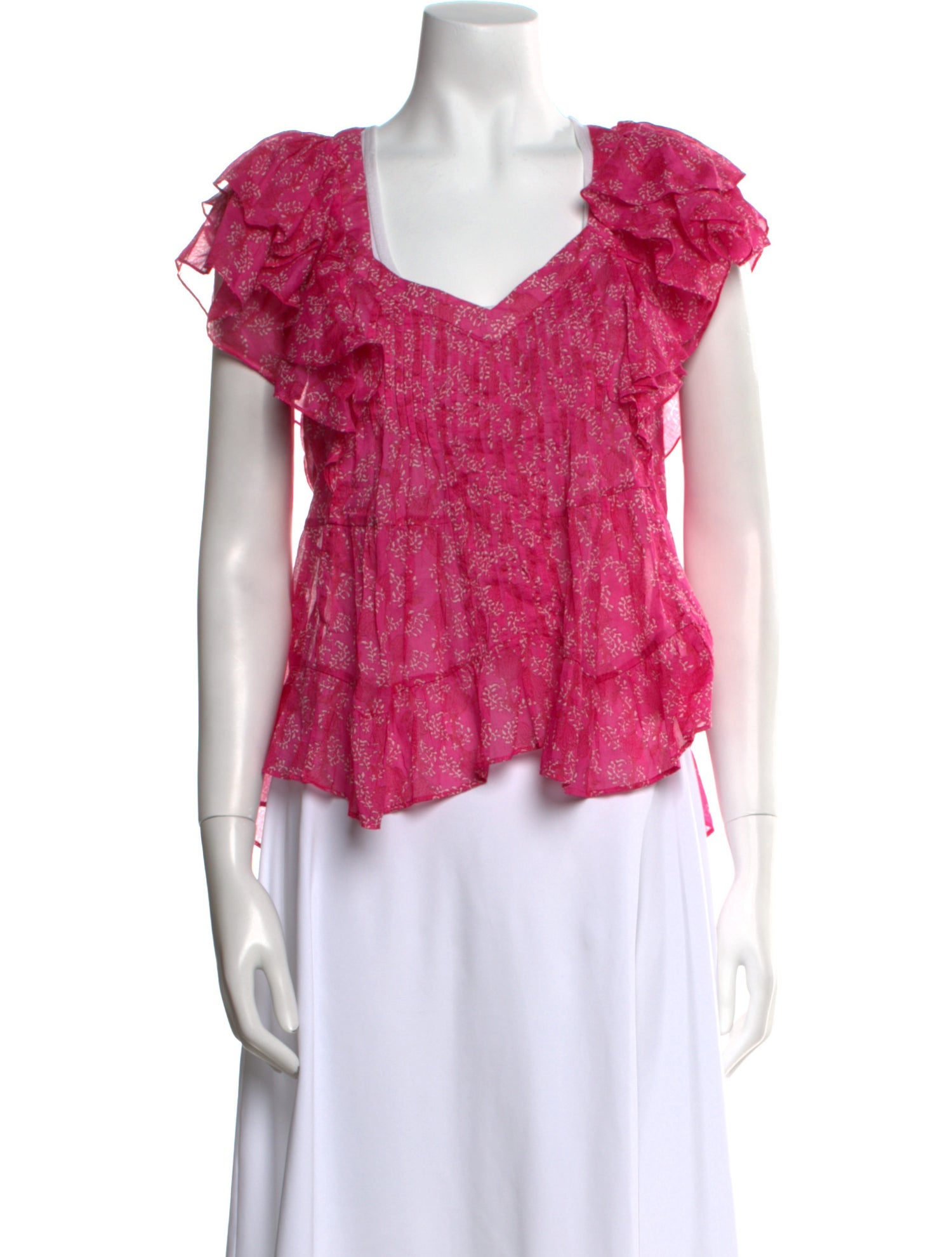 Étoile Isabel Marant Floral Print V-Neck Blouse