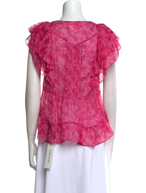 Étoile Isabel Marant Floral Print V-Neck Blouse