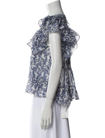 Étoile Isabel Marant Floral Print V-Neck Blouse