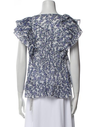 Étoile Isabel Marant Floral Print V-Neck Blouse