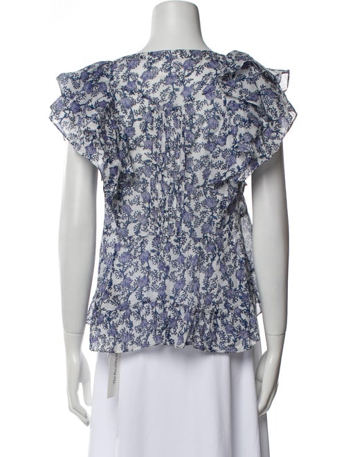 Étoile Isabel Marant Floral Print V-Neck Blouse