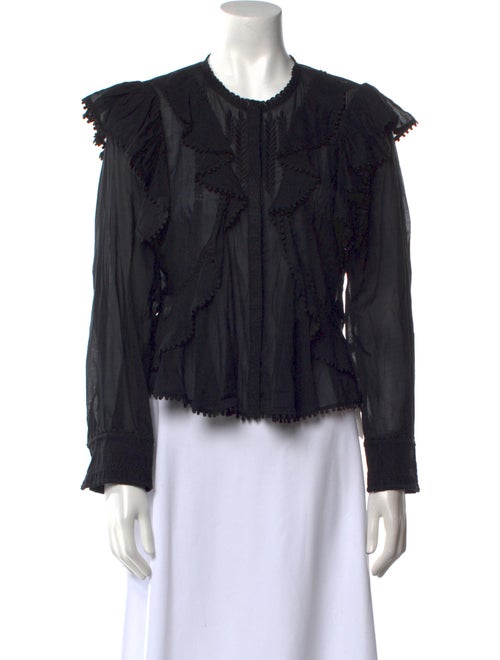 Étoile Isabel Marant Scoop Neck Long Sleeve Blouse