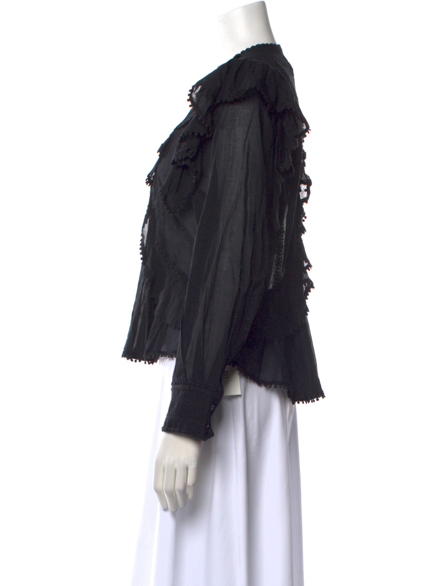 Étoile Isabel Marant Scoop Neck Long Sleeve Blouse